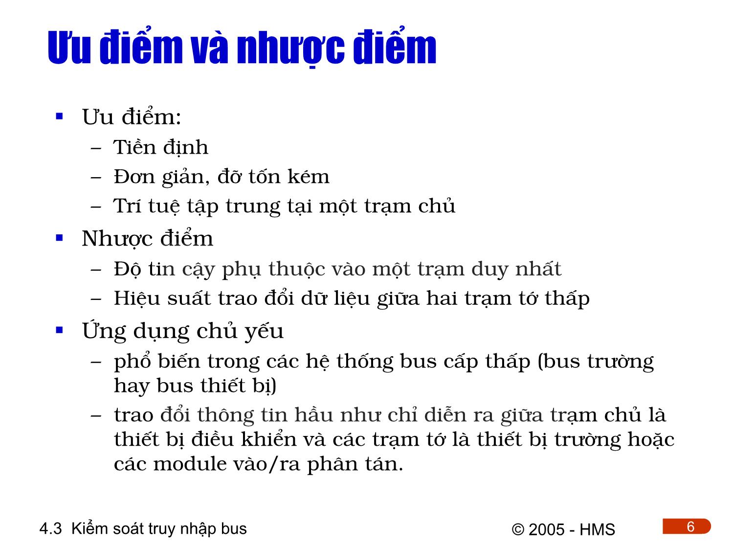 Bài giảng Hệ thống thông tin công nghiệp - Chương 4: Cơ sở truyền thông công nghiệp (Phần 2) trang 6