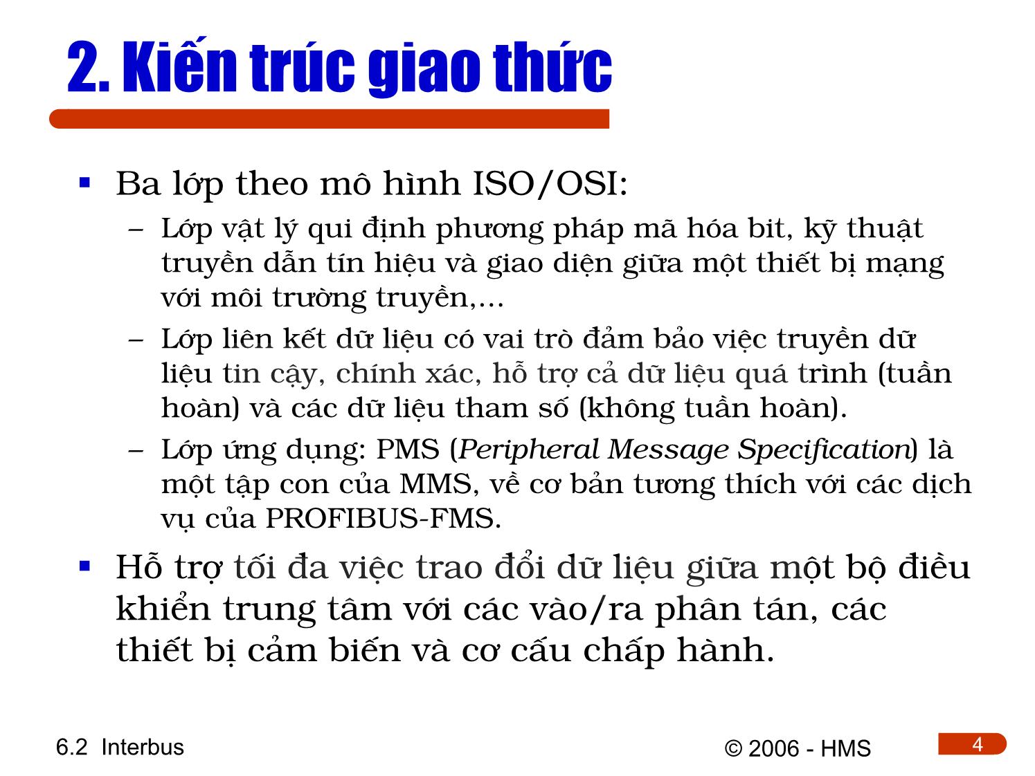 Bài giảng Hệ thống thông tin công nghiệp - Chương 6.2: Interbus trang 4