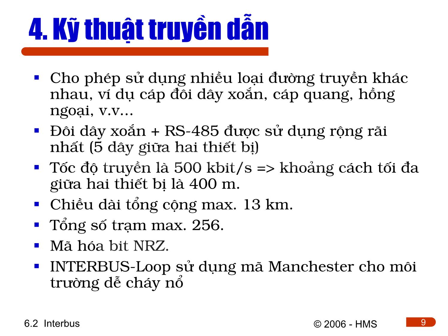 Bài giảng Hệ thống thông tin công nghiệp - Chương 6.2: Interbus trang 9