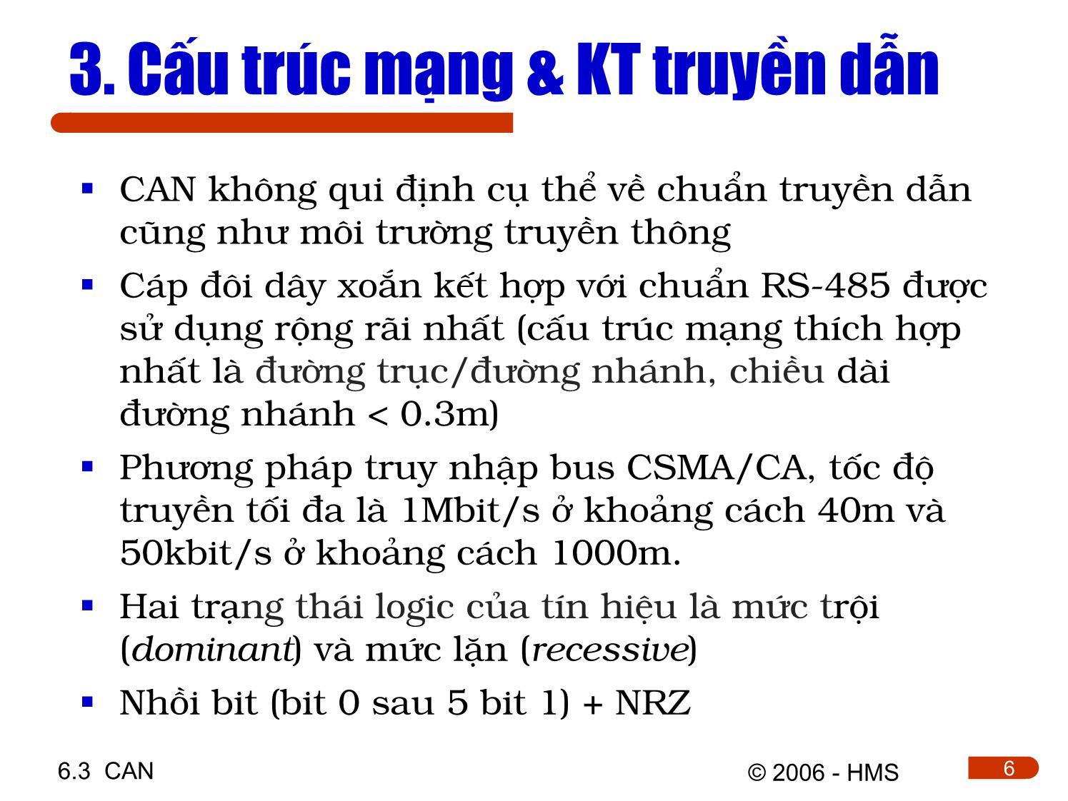 Bài giảng Hệ thống thông tin công nghiệp - Chương 6.3: CAN trang 6