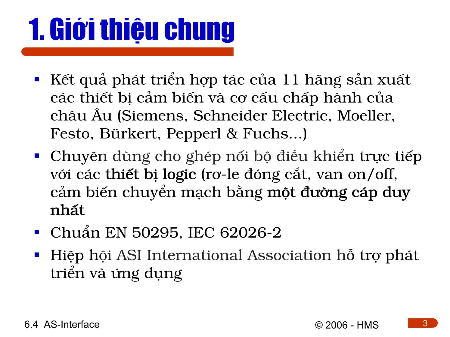 Bài giảng Hệ thống thông tin công nghiệp - Chương 6.4: AS-Interface trang 3