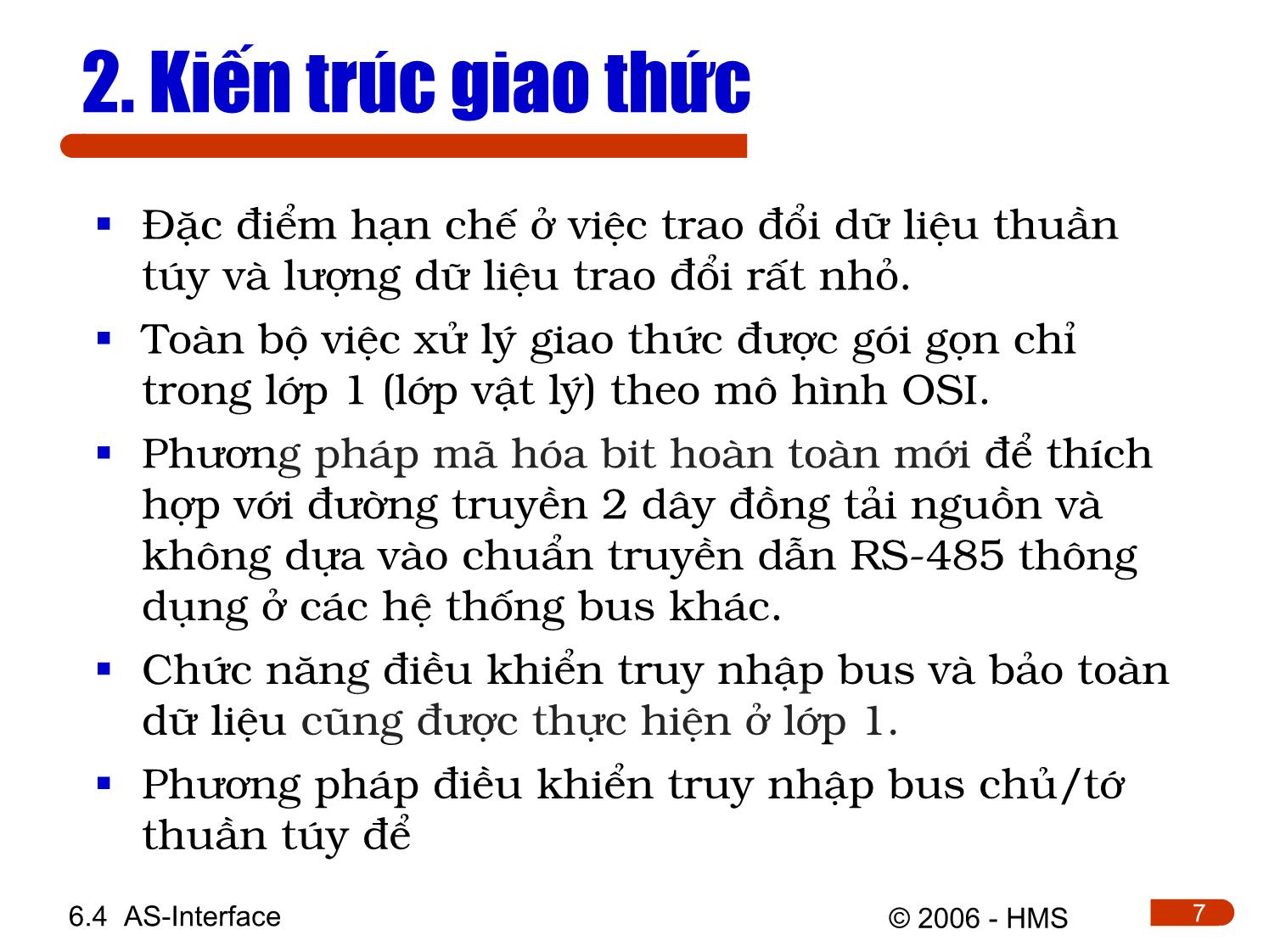 Bài giảng Hệ thống thông tin công nghiệp - Chương 6.4: AS-Interface trang 7