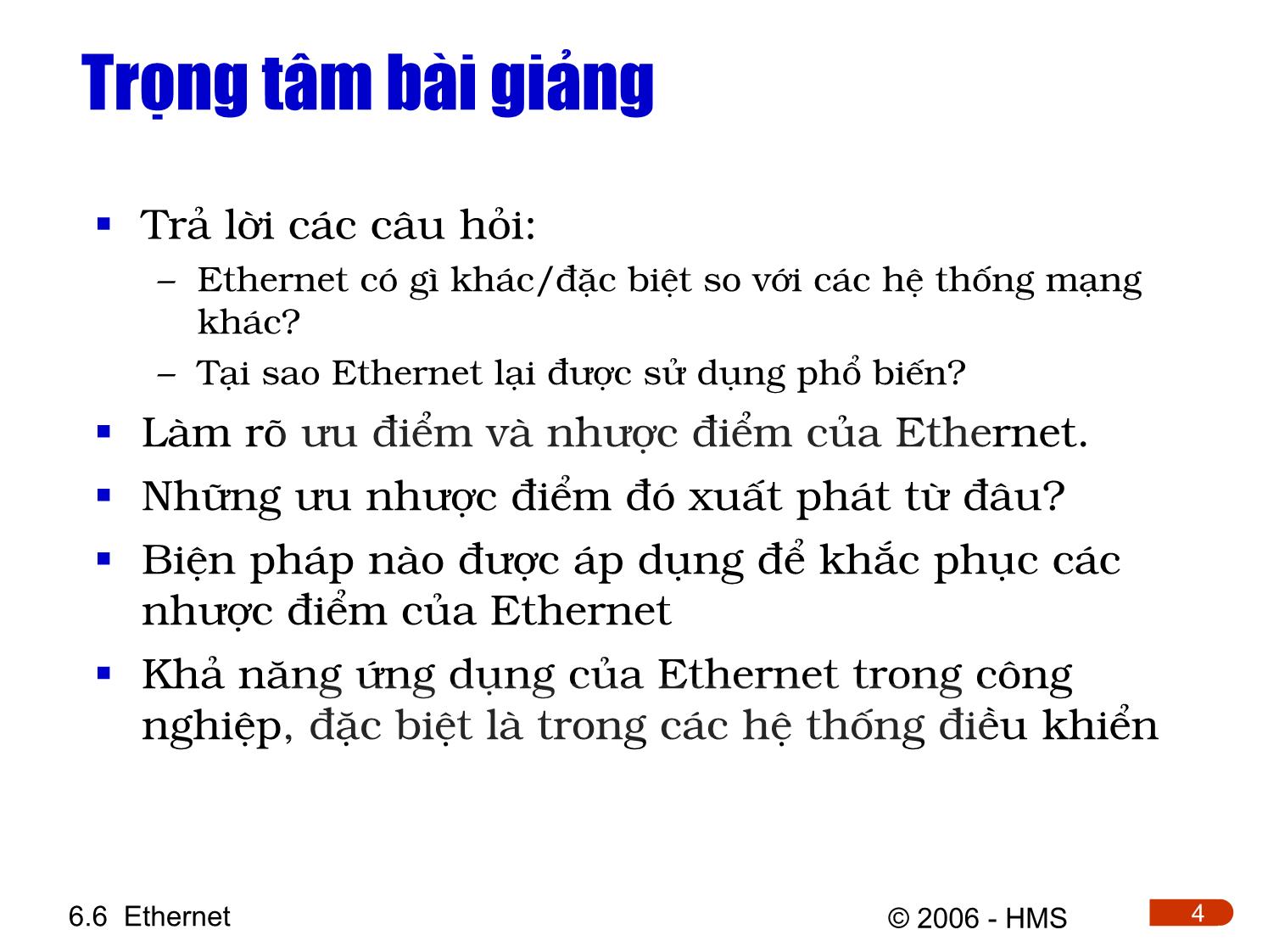 Bài giảng Hệ thống thông tin công nghiệp - Chương 6.6: Ethernet trang 4