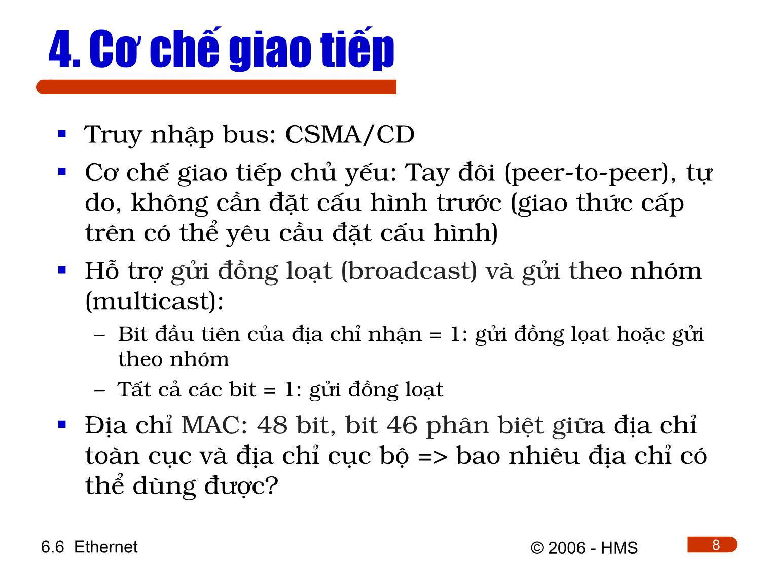 Bài giảng Hệ thống thông tin công nghiệp - Chương 6.6: Ethernet trang 8