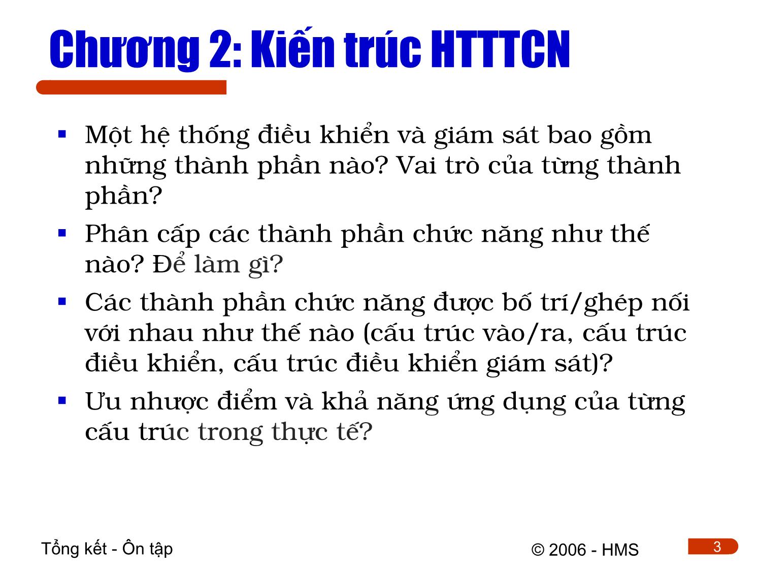 Bài giảng Hệ thống thông tin công nghiệp - Chương: Tổng kết & Ôn tập trang 3