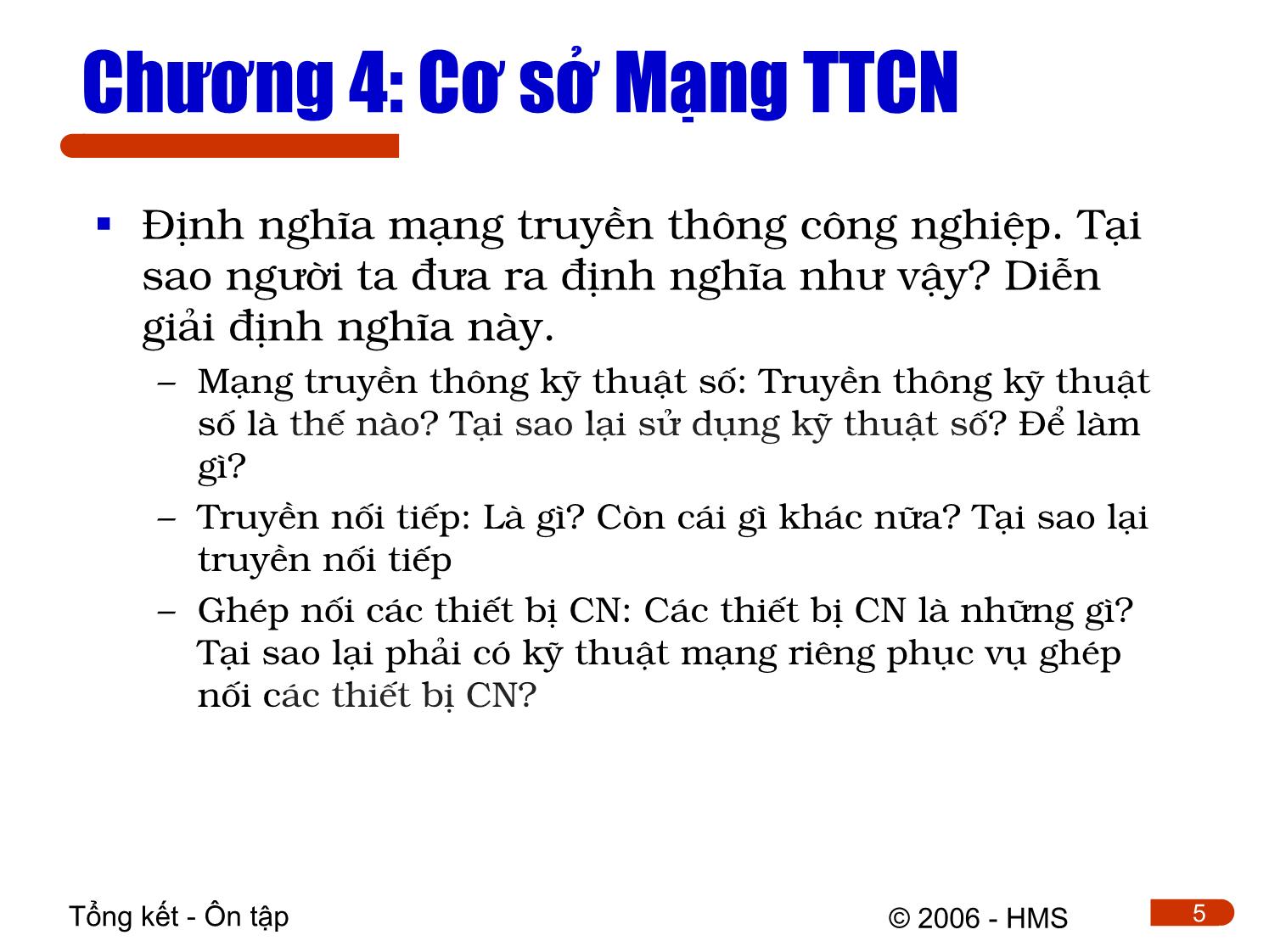 Bài giảng Hệ thống thông tin công nghiệp - Chương: Tổng kết & Ôn tập trang 5