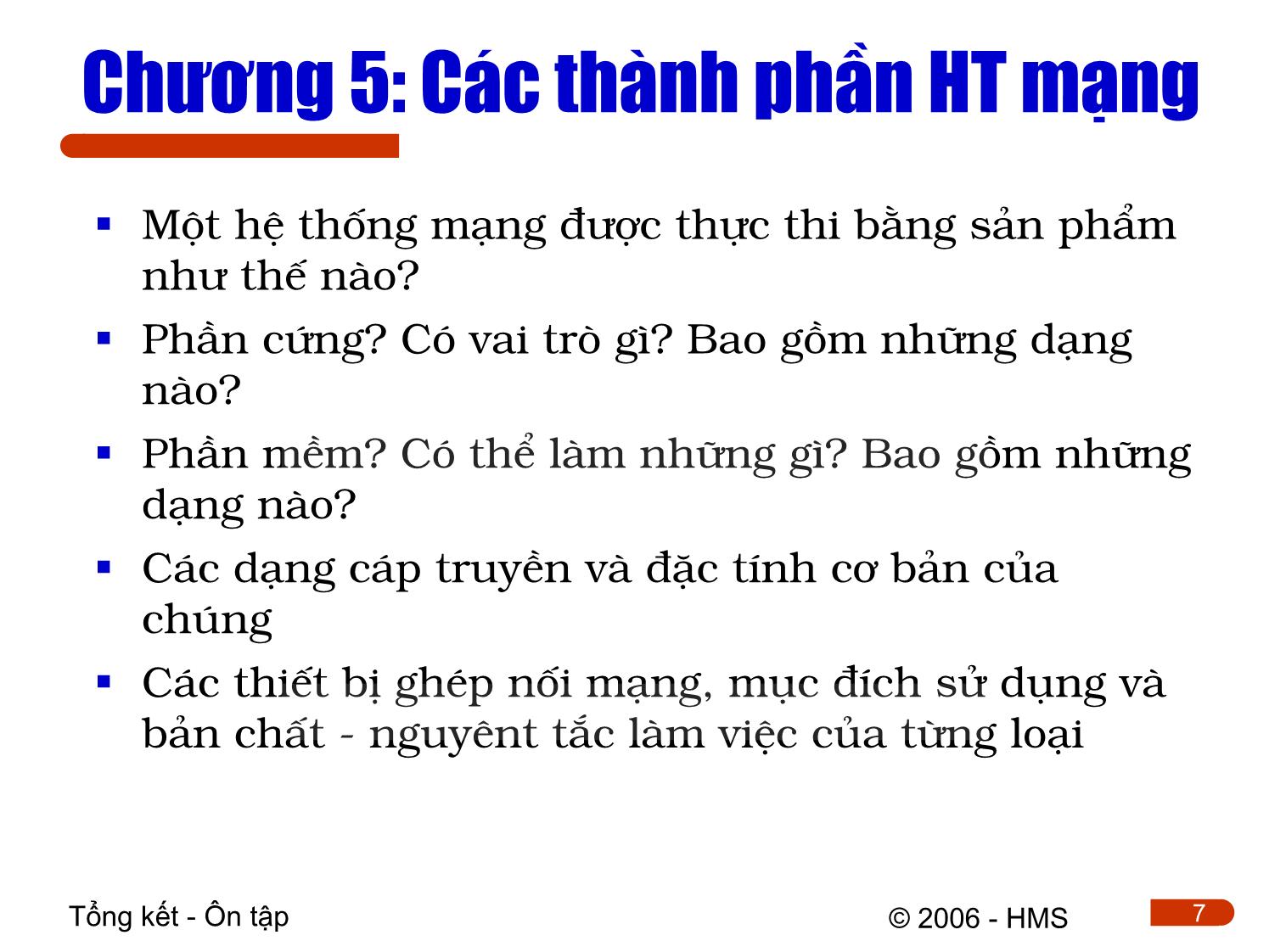 Bài giảng Hệ thống thông tin công nghiệp - Chương: Tổng kết & Ôn tập trang 7