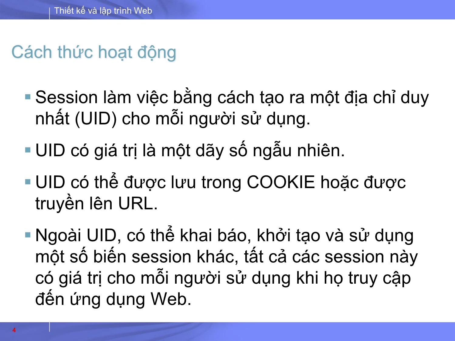 Bài giảng Thiết kế và lập trình Web - Bài 7: PHP nâng cao trang 4