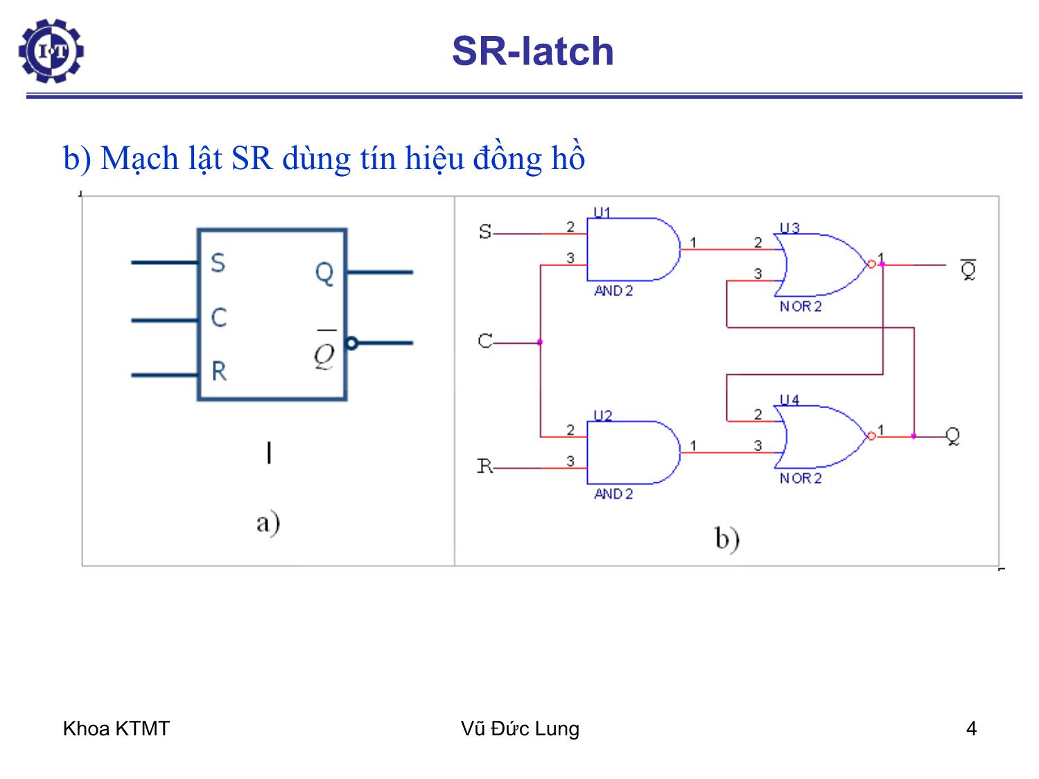 Bài giảng Kiến trúc máy tính 1 - Chương 5: Mạch tuần tự - Vũ Đức Lung trang 4