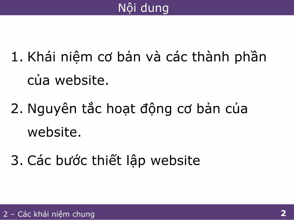 Bài giảng Phát triển ứng dụng web 1 - Các khái niệm chung trang 2