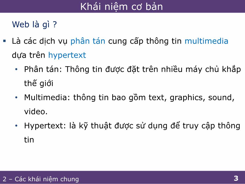 Bài giảng Phát triển ứng dụng web 1 - Các khái niệm chung trang 3