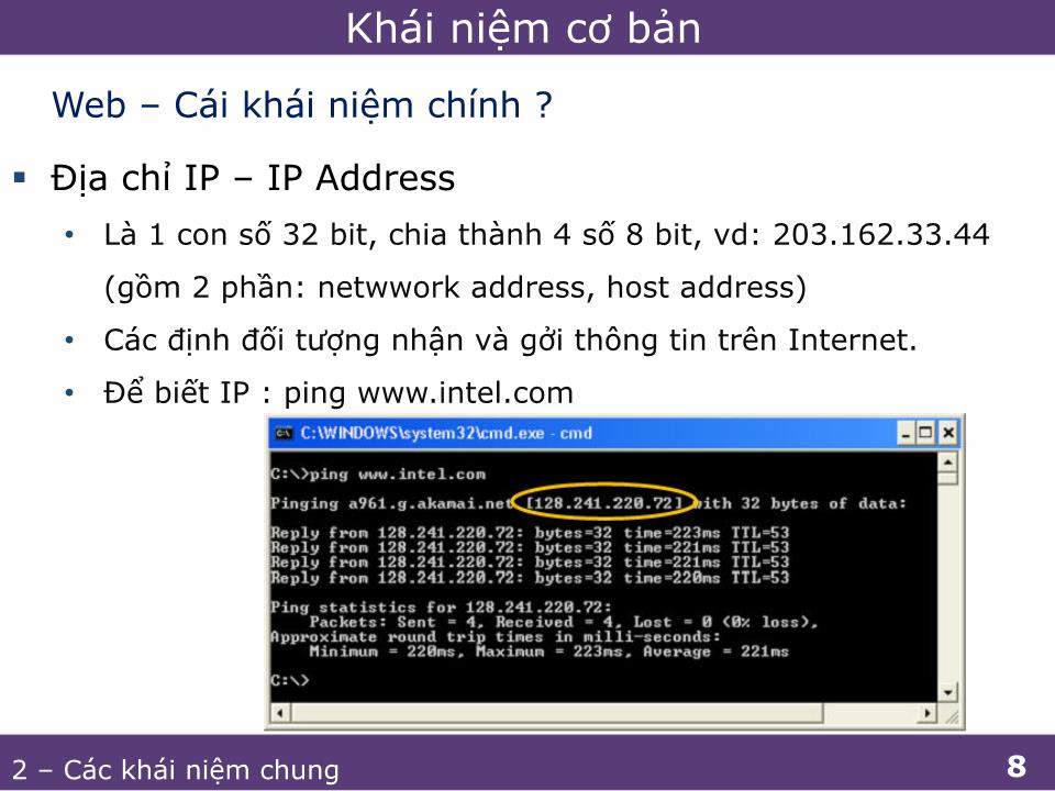 Bài giảng Phát triển ứng dụng web 1 - Các khái niệm chung trang 8