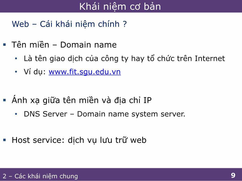 Bài giảng Phát triển ứng dụng web 1 - Các khái niệm chung trang 9