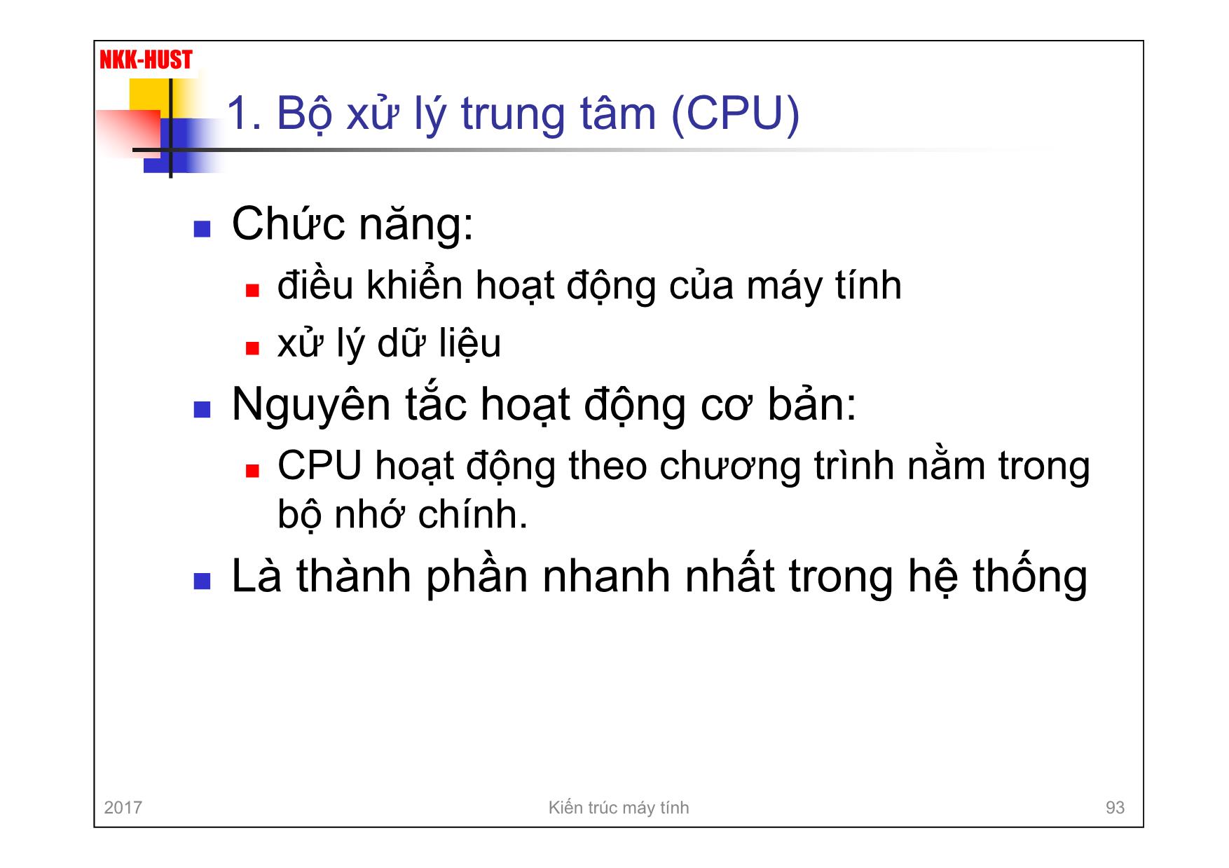 Bài giảng Kiến trúc máy tính - Chương 3: Hệ thống máy tính - Nguyễn Kim Khánh trang 5