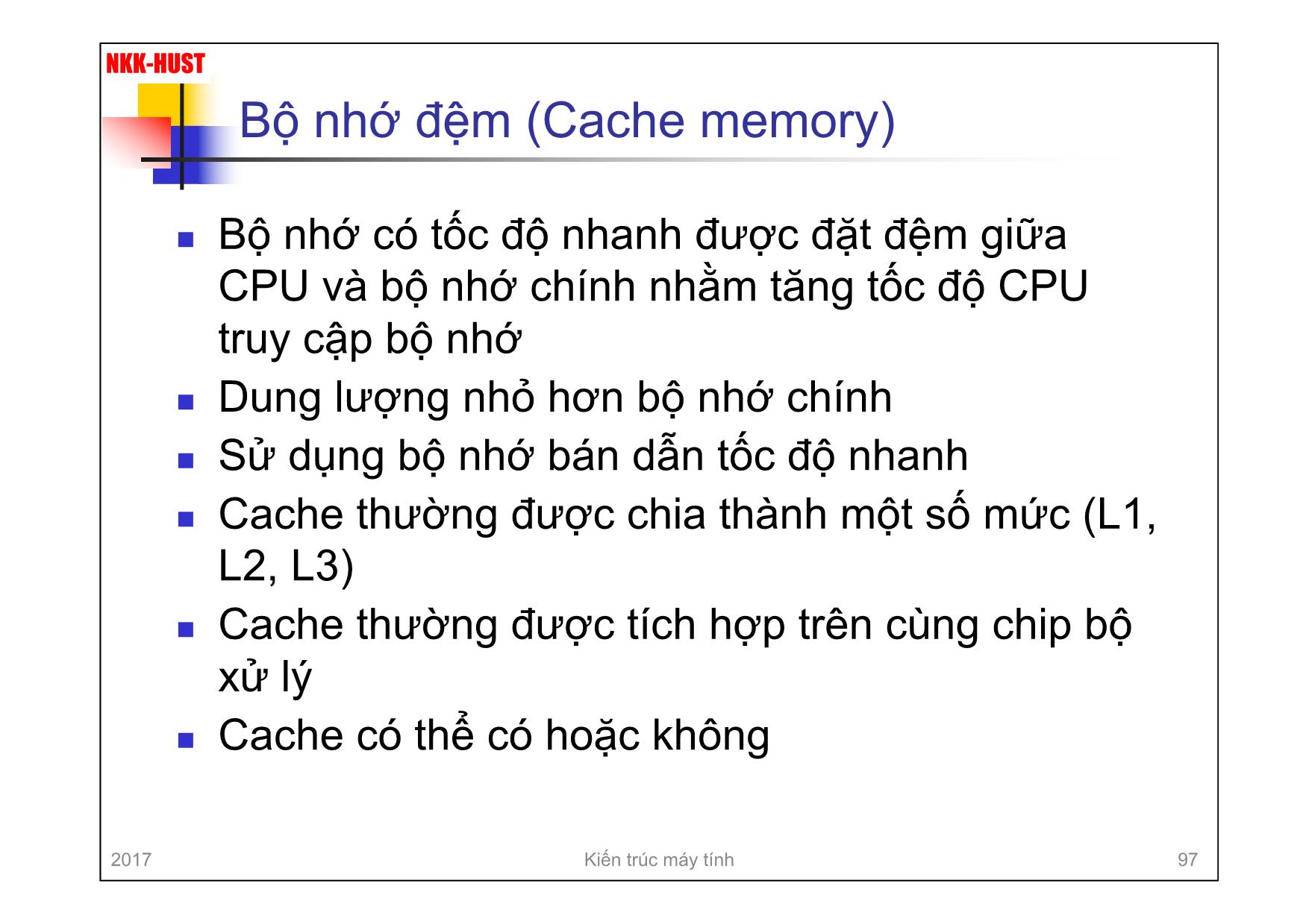 Bài giảng Kiến trúc máy tính - Chương 3: Hệ thống máy tính - Nguyễn Kim Khánh trang 9