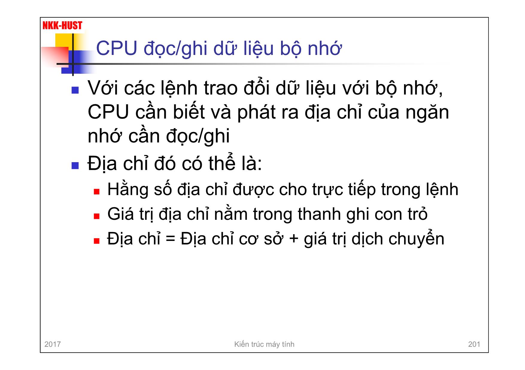 Bài giảng Kiến trúc máy tính - Chương 5: Kiến trúc tập lệnh - Nguyễn Kim Khánh trang 8