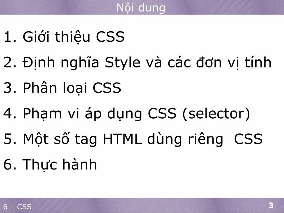 Bài giảng Phát triển ứng dụng web 1 - CSS trang 3