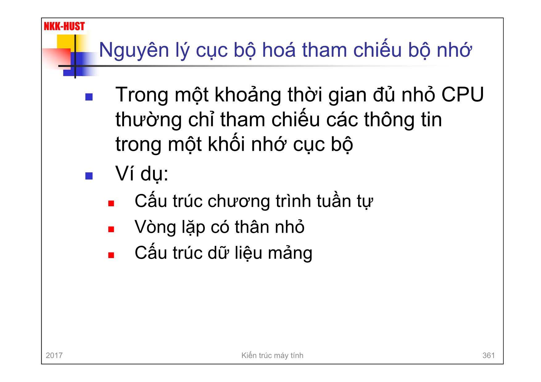 Bài giảng Kiến trúc máy tính - Chương 7: Bộ nhớ máy tính - Nguyễn Kim Khánh trang 10