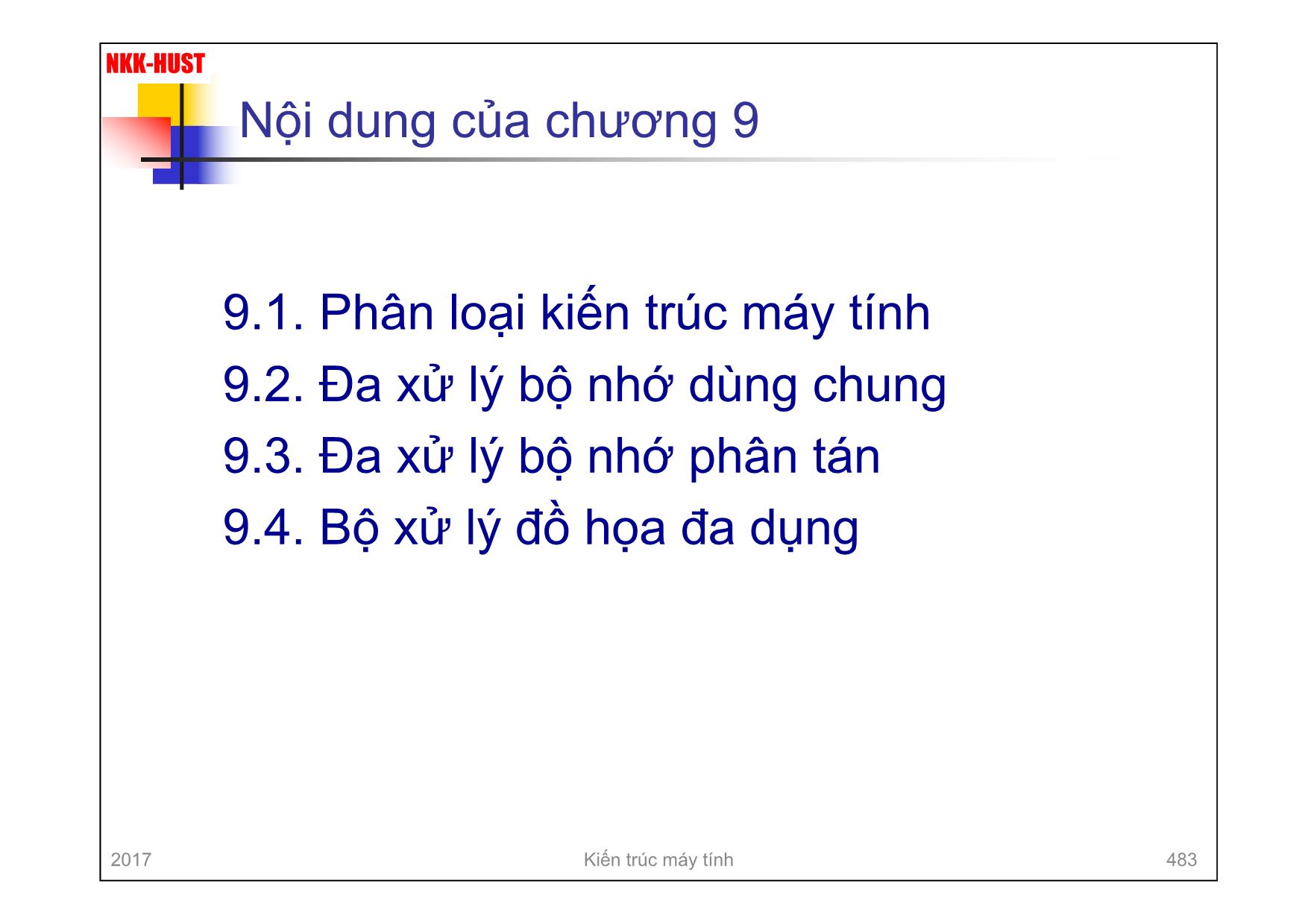 Bài giảng Kiến trúc máy tính - Chương 9: Các kiến trúc song song - Nguyễn Kim Khánh trang 3