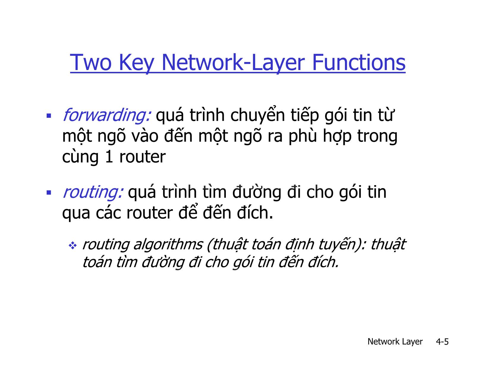 Bài giảng Mạng máy tính nâng cao - Chapter 4: Network Layer - Lê Ngọc Sơn trang 5