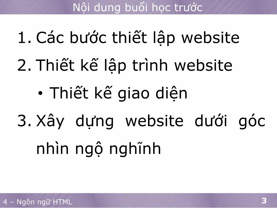 Bài giảng Phát triển ứng dụng web 1 - Ngôn ngữ HTML trang 2