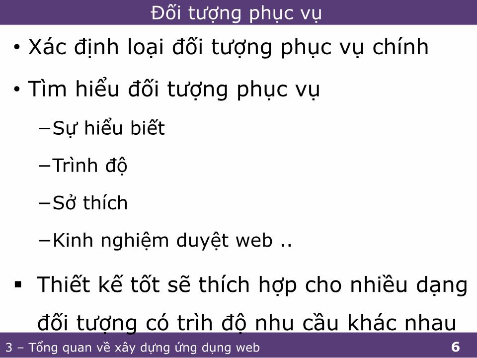 Bài giảng Phát triển ứng dụng web 1 - Tổng quan về xây dựng ứng dụng web trang 6