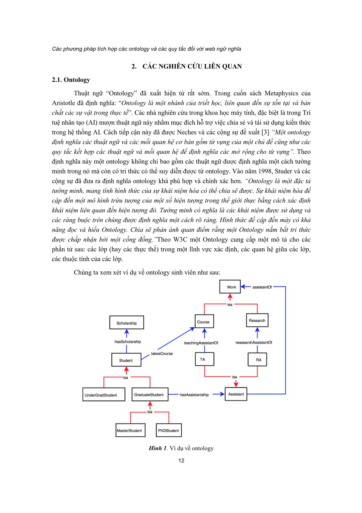 Các phương pháp tích hợp các ontology và các quy tắc đối với Web ngữ nghĩa trang 2