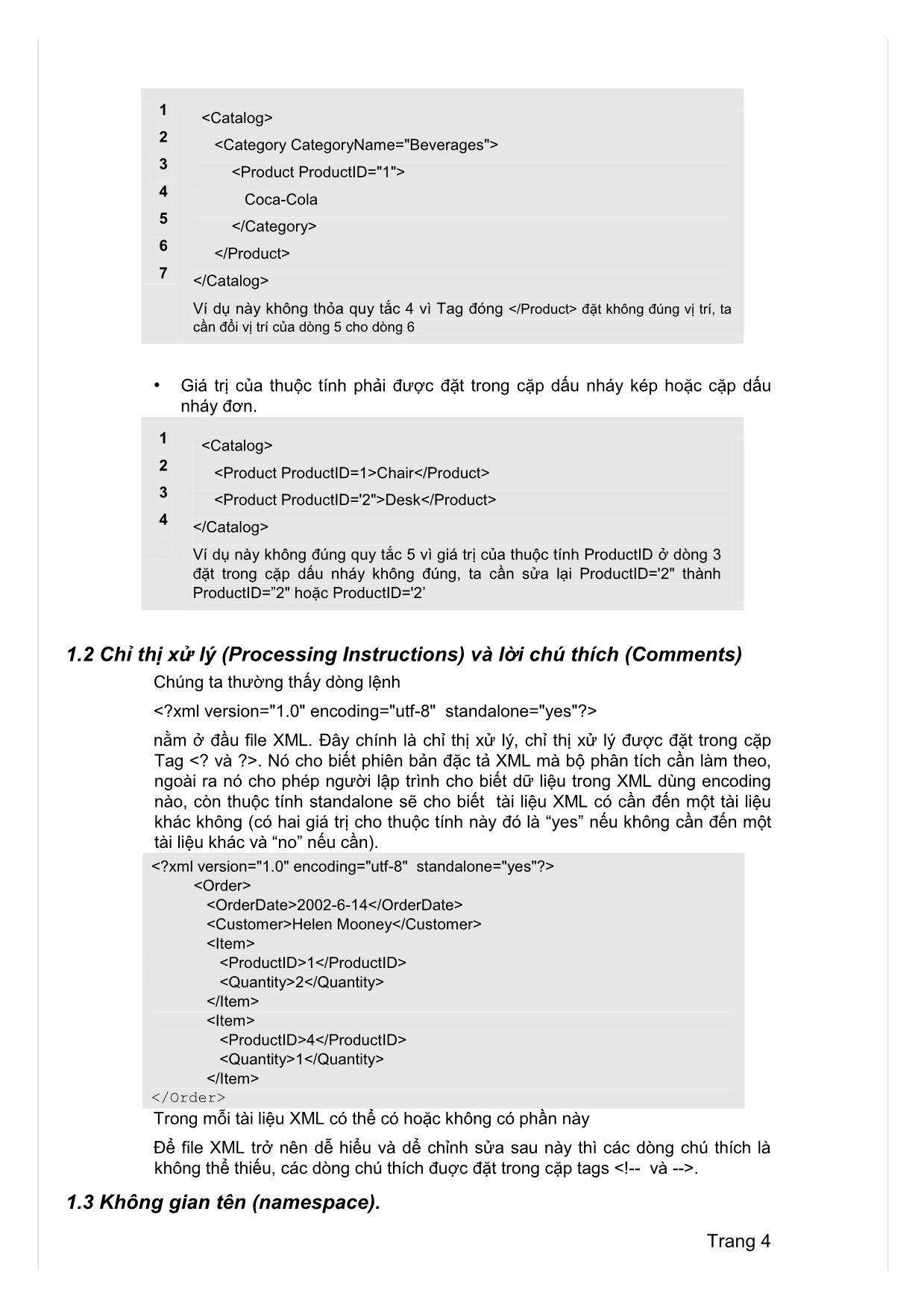 Giáo trình Mô đun Ngôn ngữ XML - Thiết kế trang Web trang 10