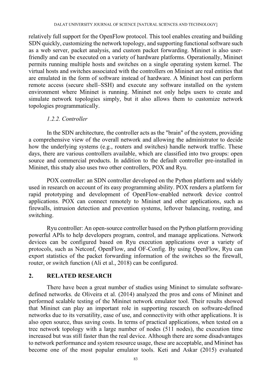 Emulation of software-defined network using mininet trang 4