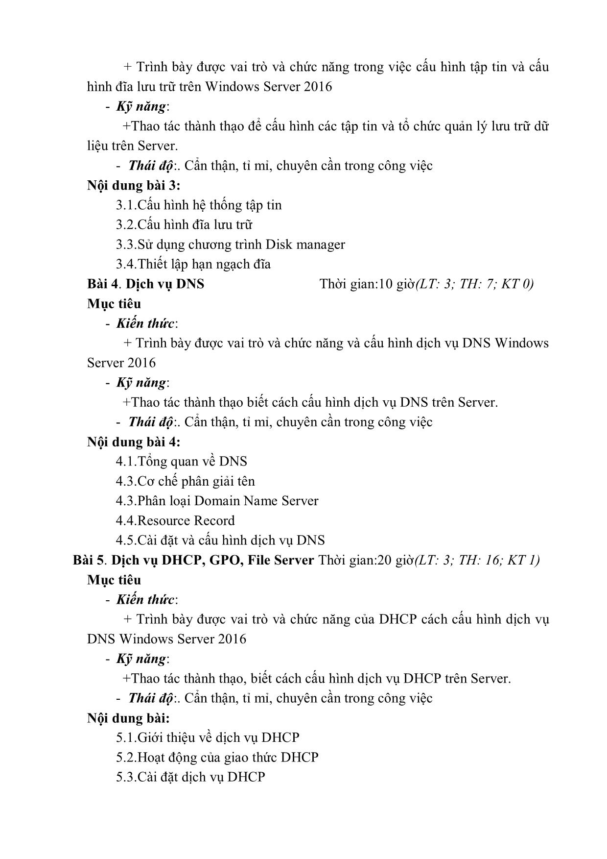 Giáo trình Mô đun Quản trị Windows Server cơ bản - Quản trị mạng máy tính trang 5