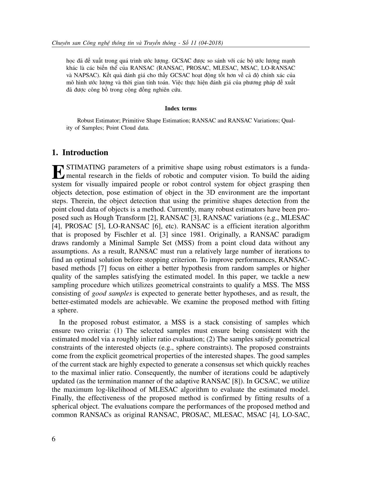 Fitting spherical objects in 3D point cloud using the geometrical constraints trang 2