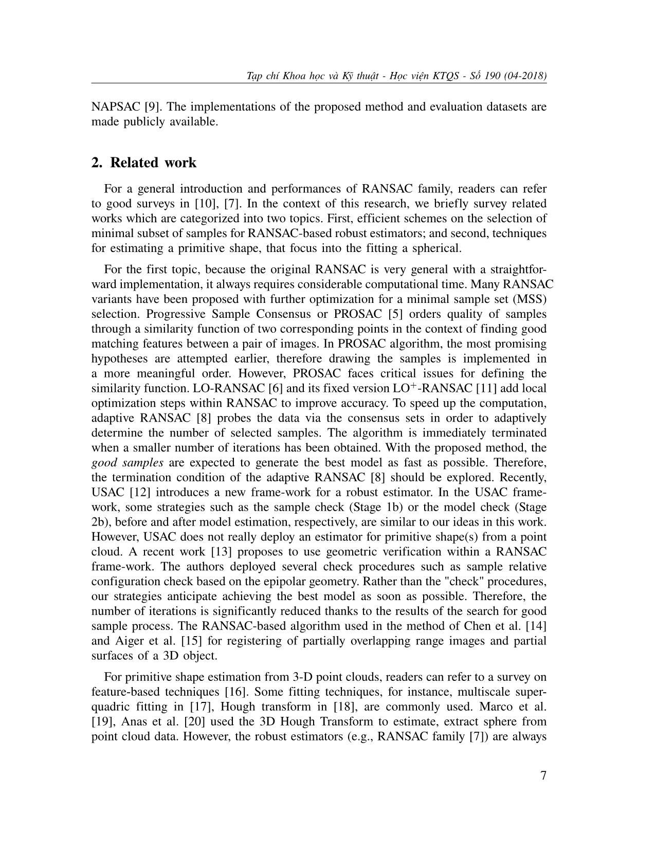 Fitting spherical objects in 3D point cloud using the geometrical constraints trang 3