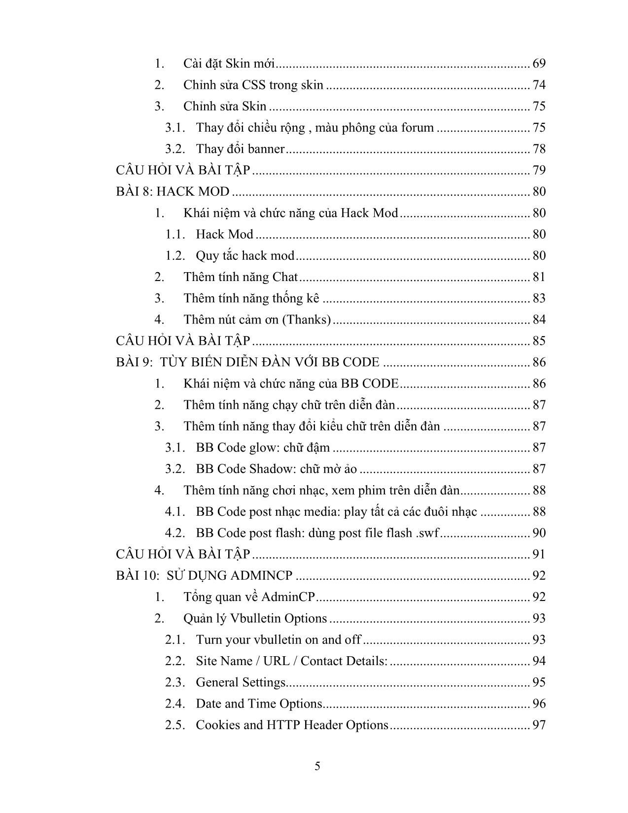 Giáo trình Mô đun Thiết kế diễn đàn trực tuyến Vbulletin - Công nghệ thông tin (Ứng dụng phần mềm) trang 6