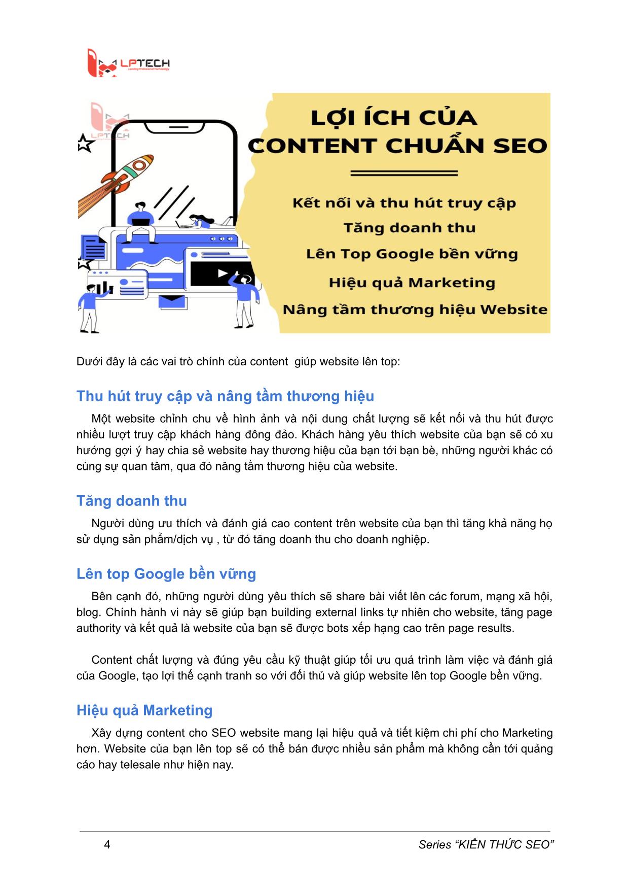 Tài liệu ​Series kiến thức SEO - Bài 3: Nội dung và sự ảnh hưởng của content trong SEO Website trang 4