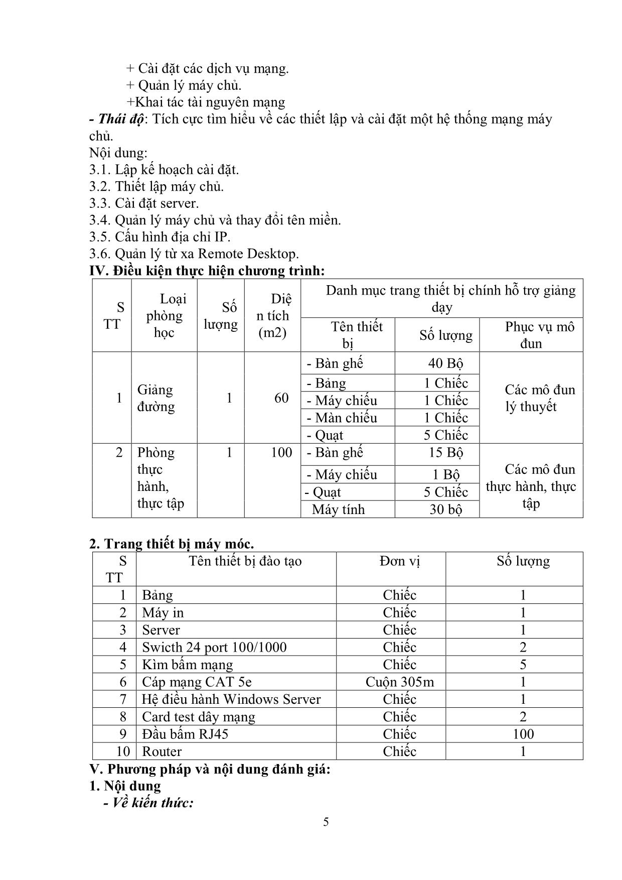 Giáo trình mô đun Hệ thống máy chủ - Nghề: Quản trị mạng trang 5