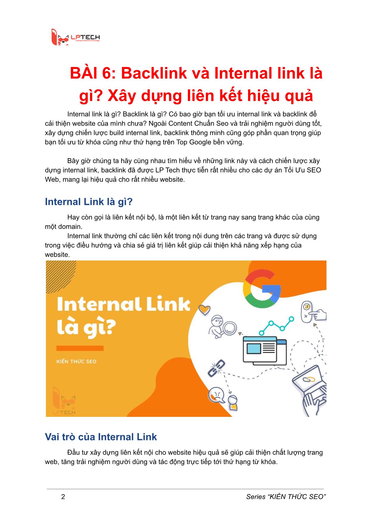 Tài liệu ​Series kiến thức SEO - Bài 6: Backlink và Internal link là gì? Xây dựng liên kết hiệu quả trang 2