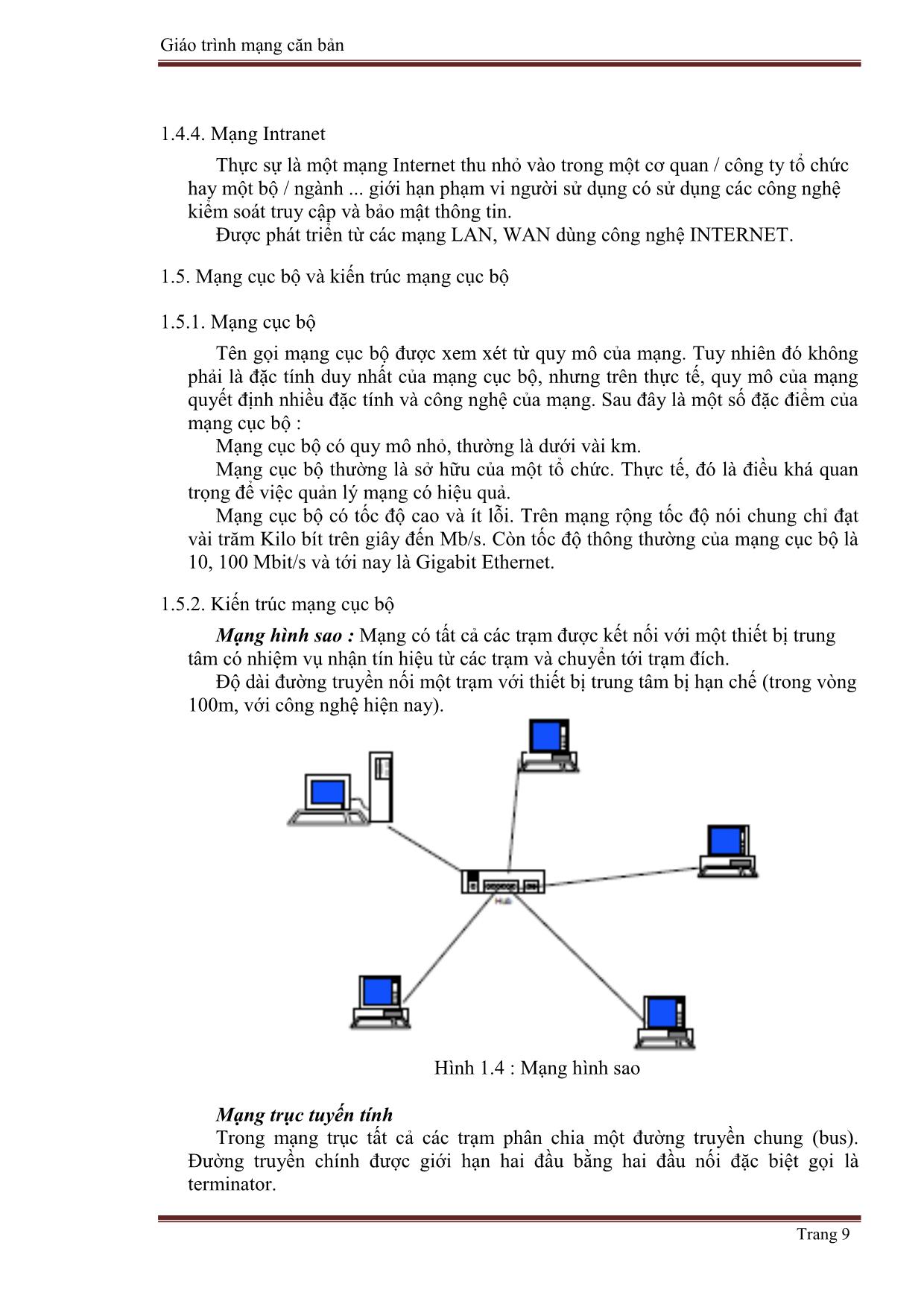 Giáo trình Mạng căn bản (Mới) trang 9