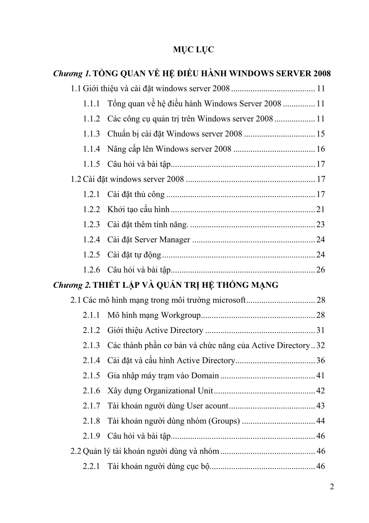 Giáo trình Quản trị mạng Windows Server trang 4