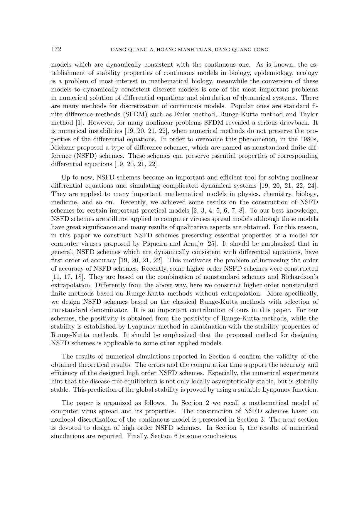 Nonstandard finite difference schemes for solving a modified epidemiological model for computer viruses trang 2