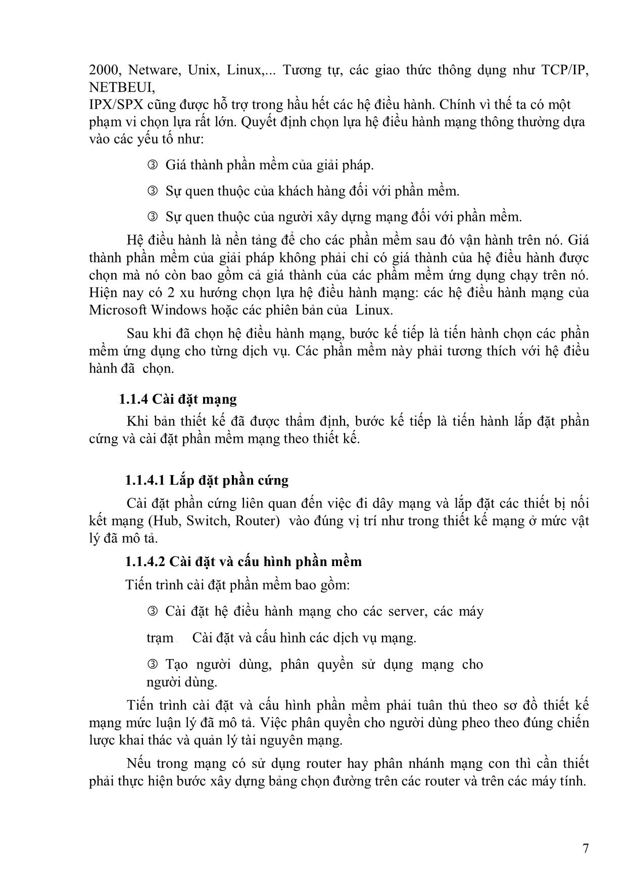 Giáo trình Thiết kế xây dựng mạng (Bản đẹp) trang 7