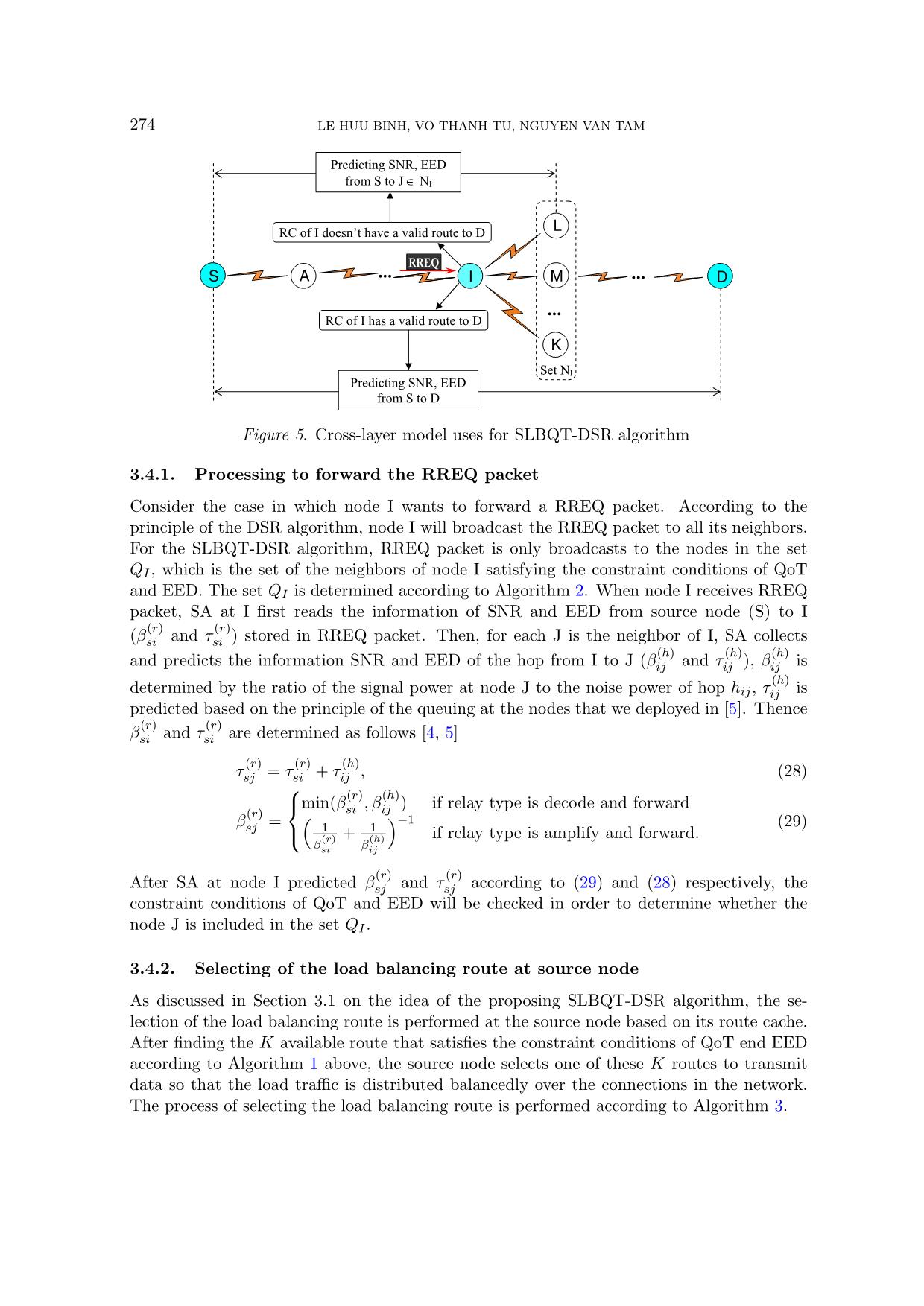 Slbqt-Dsr: Source - based load balancing routing algorithm under constraints of quality of transmision for manet trang 10