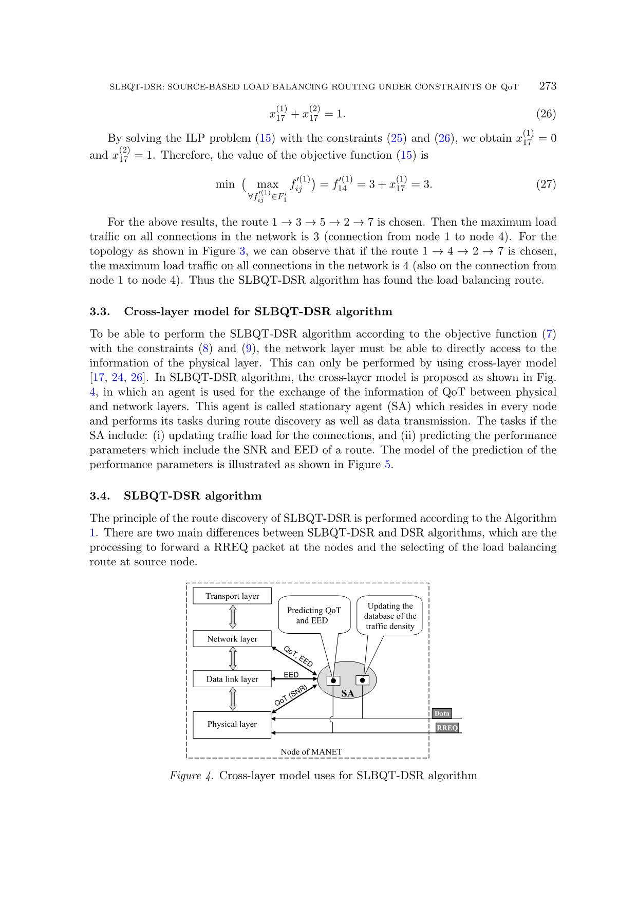 Slbqt-Dsr: Source - based load balancing routing algorithm under constraints of quality of transmision for manet trang 9