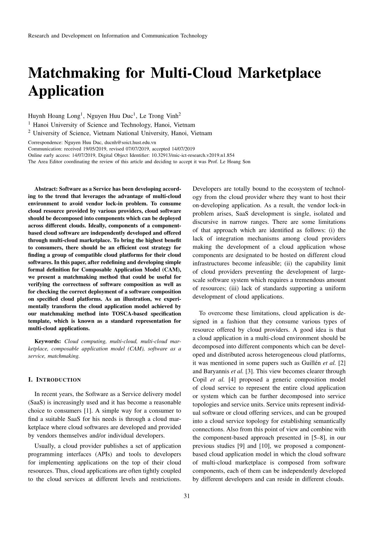 Matchmaking for multi-cloud marketplace application trang 1