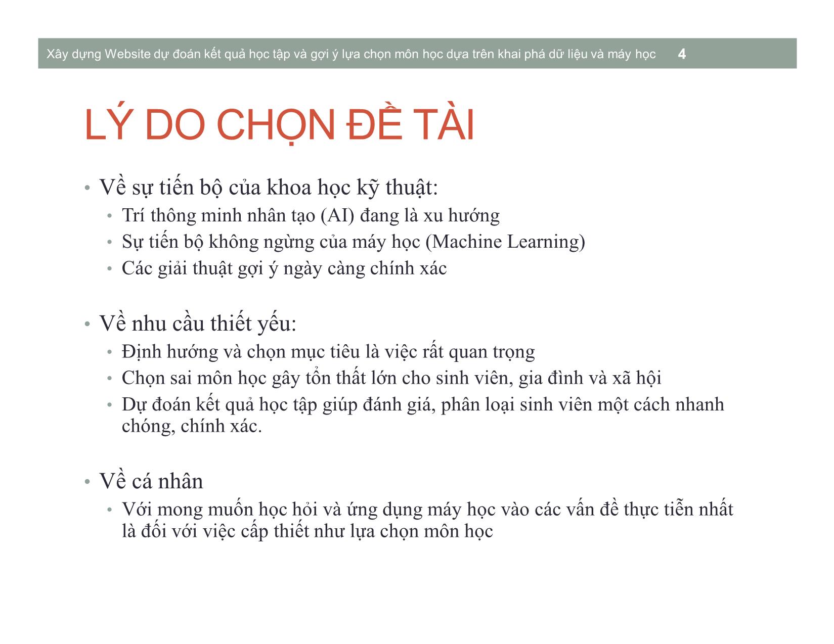 Tiểu luận Xây dựng Website dự đoán kết quả học tập và gợi ý lựa chọn môn học dựa trên khai phá dữ liệu và máy học trang 4