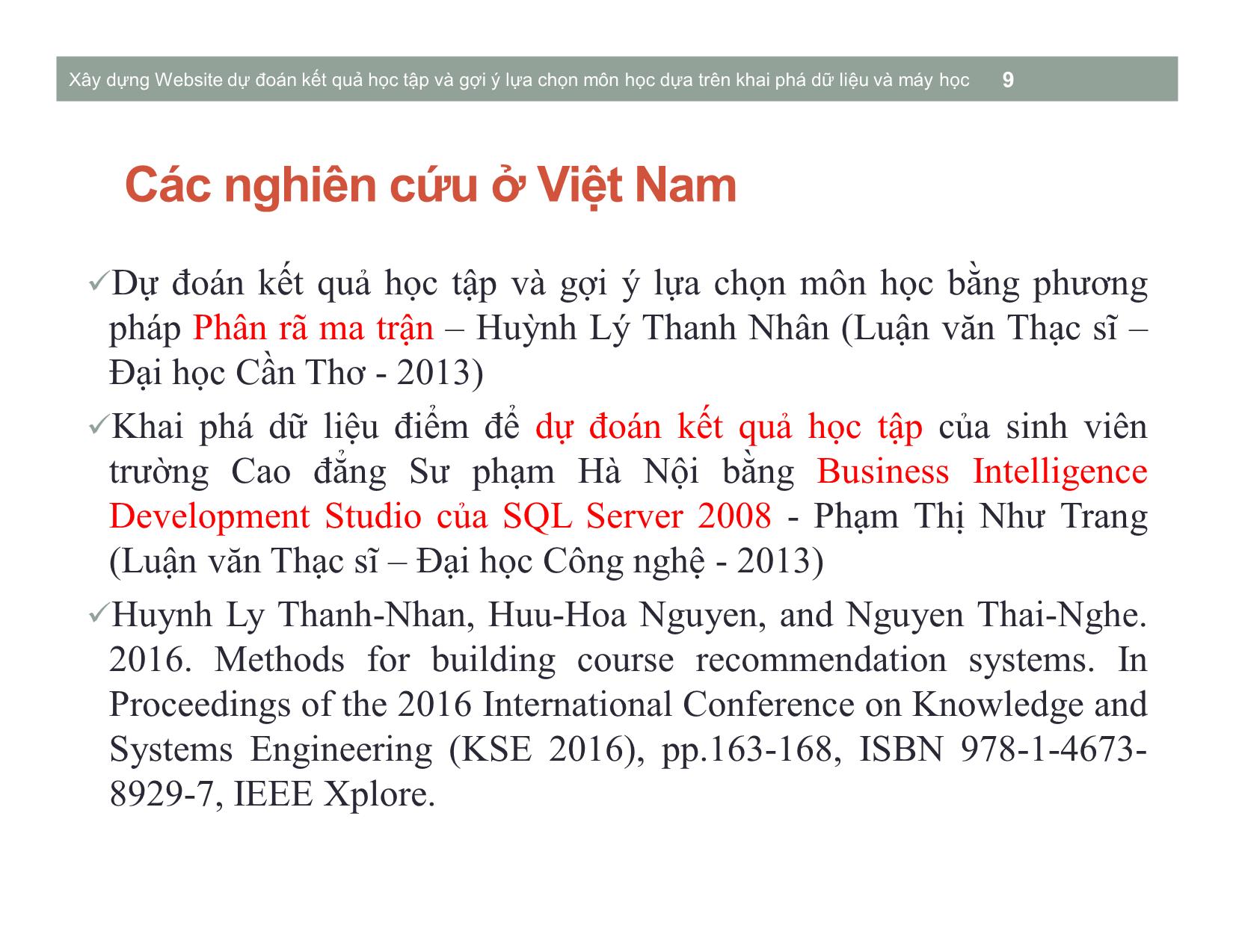 Tiểu luận Xây dựng Website dự đoán kết quả học tập và gợi ý lựa chọn môn học dựa trên khai phá dữ liệu và máy học trang 9