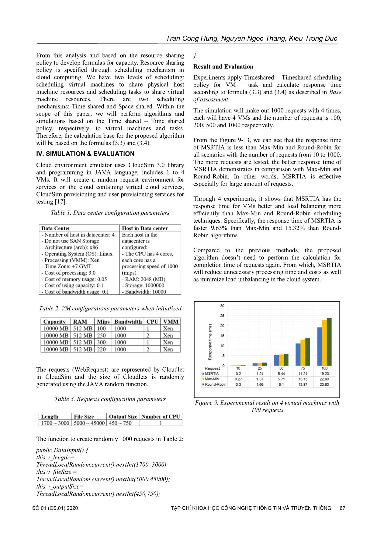 Msrtia: A proposal to reduce the response time for load balancing on cloud computing trang 5