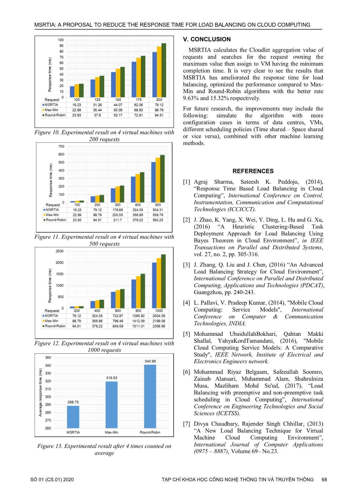 Msrtia: A proposal to reduce the response time for load balancing on cloud computing trang 6