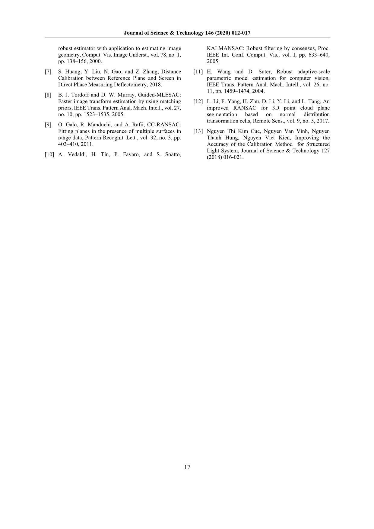 Multiple plane fitting algorithm to evaluate the accuracy of 3D point cloud using structured light measurement trang 6