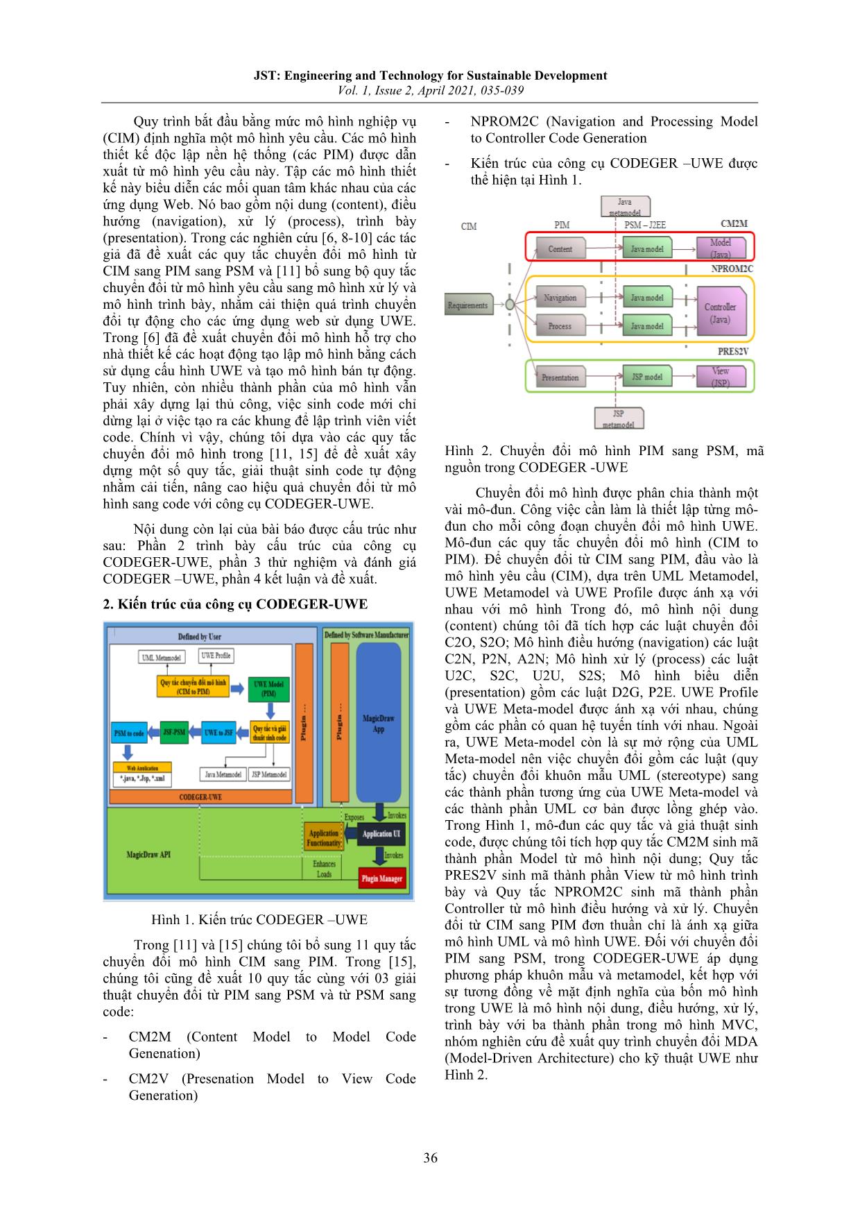 Xây dựng và thử nghiệm công cụ Codeger-Uwe phát triển ứng dụng Web hướng mô hình trang 2