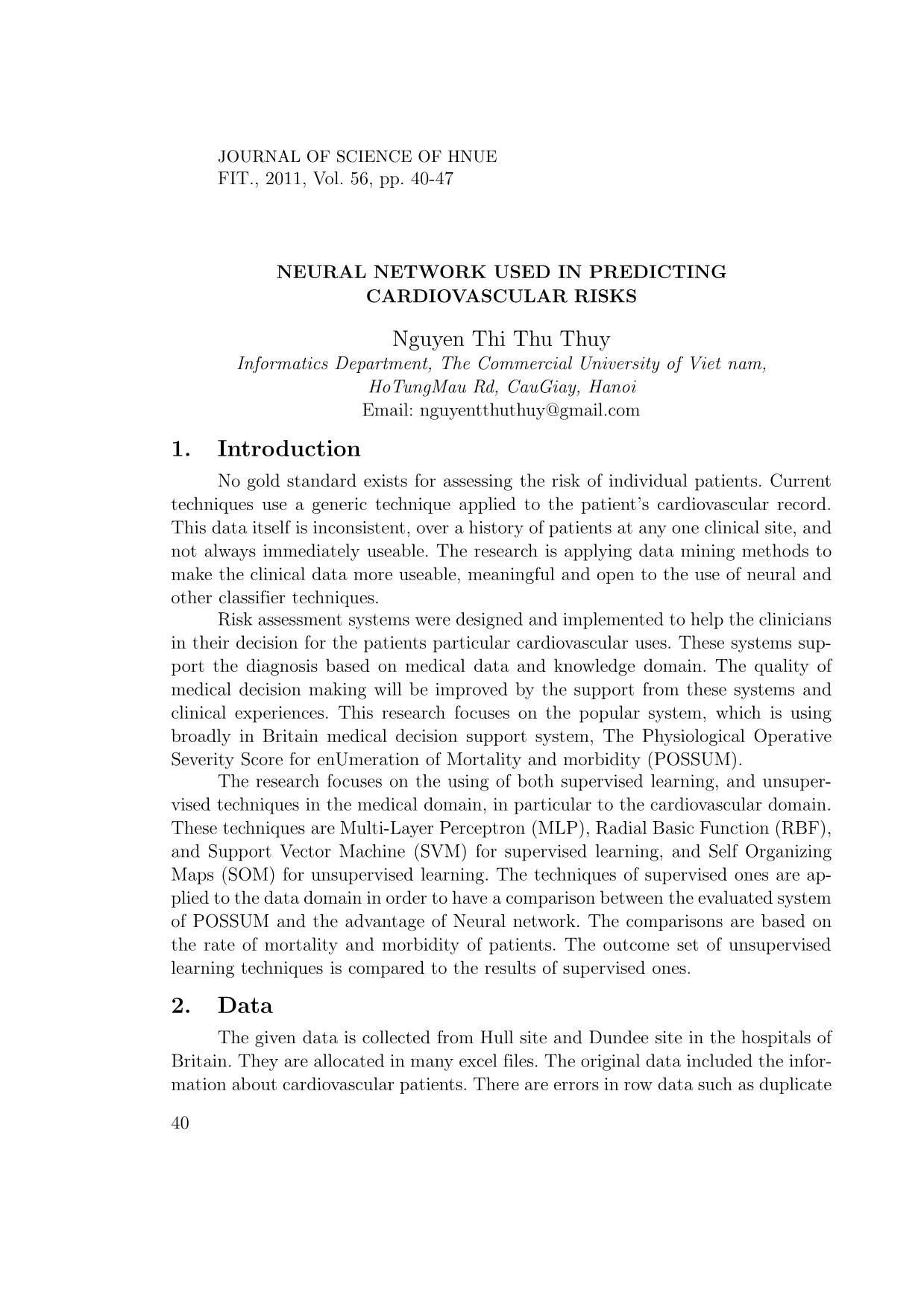 Neural network used in predicting cardiovascular risks trang 1